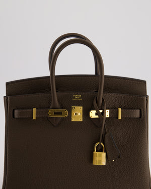 *RARE COLOUR* Hermès Birkin 25cm Bag Retourne in Ecorce Togo Leather with Gold Hardware