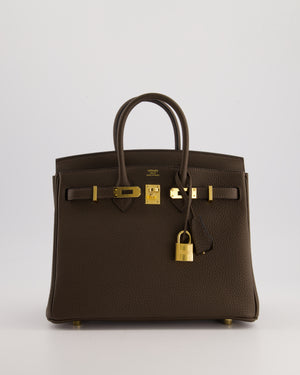 *RARE COLOUR* Hermès Birkin 25cm Bag Retourne in Ecorce Togo Leather with Gold Hardware