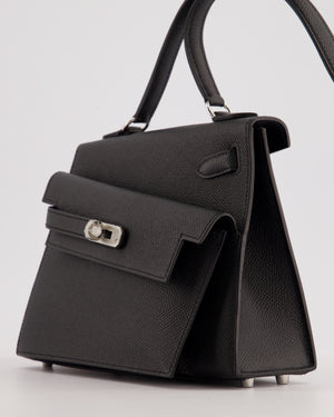 *LIMITED EDITION* Hermès Kelly II 20 En Desordre Bag In Noir Epsom Leather With Palladium Hardware