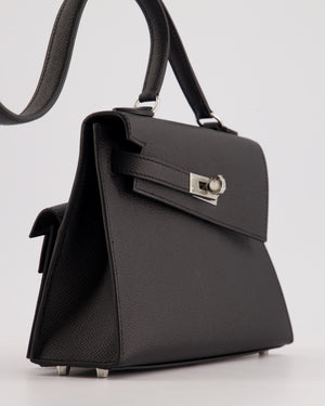 *LIMITED EDITION* Hermès Kelly II 20 En Desordre Bag In Noir Epsom Leather With Palladium Hardware