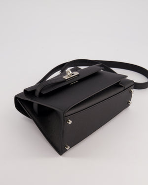 *LIMITED EDITION* Hermès Kelly II 20 En Desordre Bag In Noir Epsom Leather With Palladium Hardware