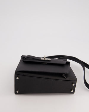 *LIMITED EDITION* Hermès Kelly II 20 En Desordre Bag In Noir Epsom Leather With Palladium Hardware