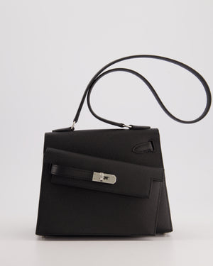 *LIMITED EDITION* Hermès Kelly II 20 En Desordre Bag In Noir Epsom Leather With Palladium Hardware