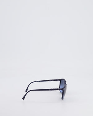 Chanel Navy 5207 Sunglasses with CC Logo Textured Details