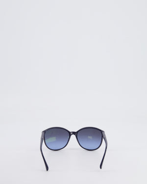 Chanel Navy 5207 Sunglasses with CC Logo Textured Details