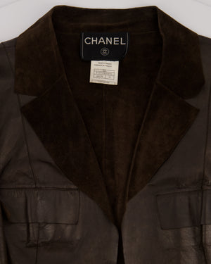 Chanel 02/A Leather Jacket and Pencil Skirt Set Size FR 38 (UK 10)