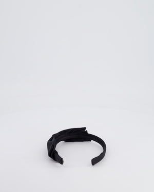 Chanel Black Headband with Bow Detail