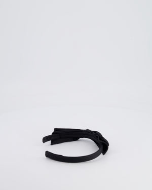 Chanel Black Headband with Bow Detail