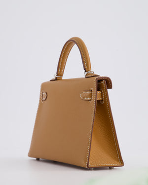 Hermès Mini Kelly II 20cm Bag in Gold Epsom Leather with Palladium Hardware