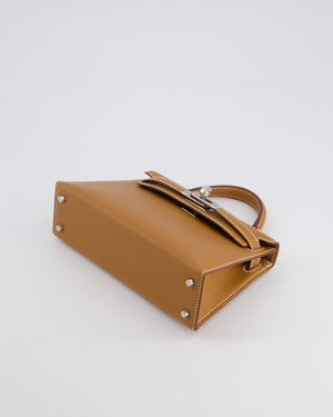 Hermès Mini Kelly II 20cm Bag in Gold Epsom Leather with Palladium Hardware