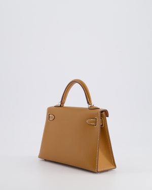 Hermès Mini Kelly II 20cm Bag in Gold Epsom Leather with Palladium Hardware