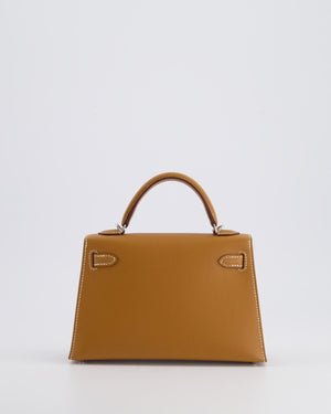 Hermès Mini Kelly II 20cm Bag in Gold Epsom Leather with Palladium Hardware