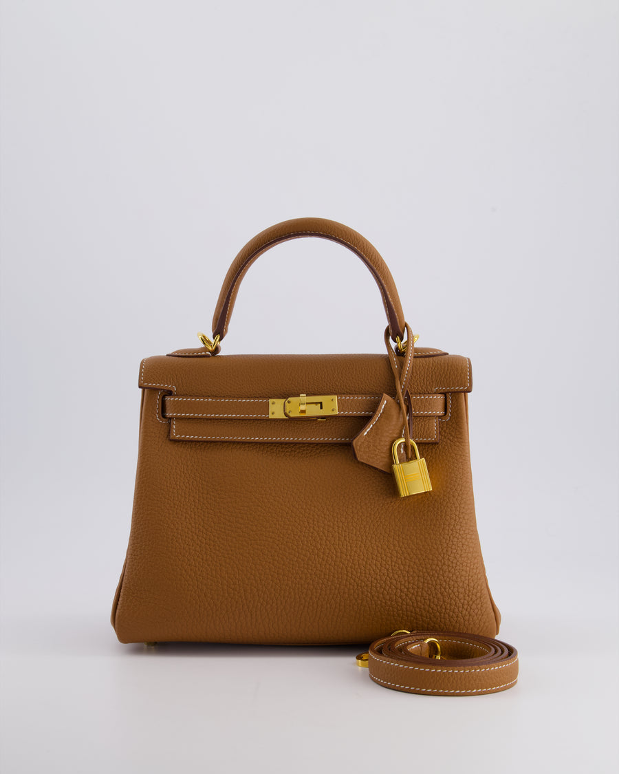 *SUPER FIRE PRICE* Hermès Kelly Bag 25cm Retourne in Gold Togo Leather with Gold Hardware