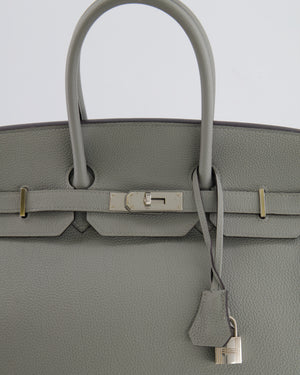 Hermès Birkin 35cm Retourne in Gris Mouette Togo Leather with Palladium Hardware