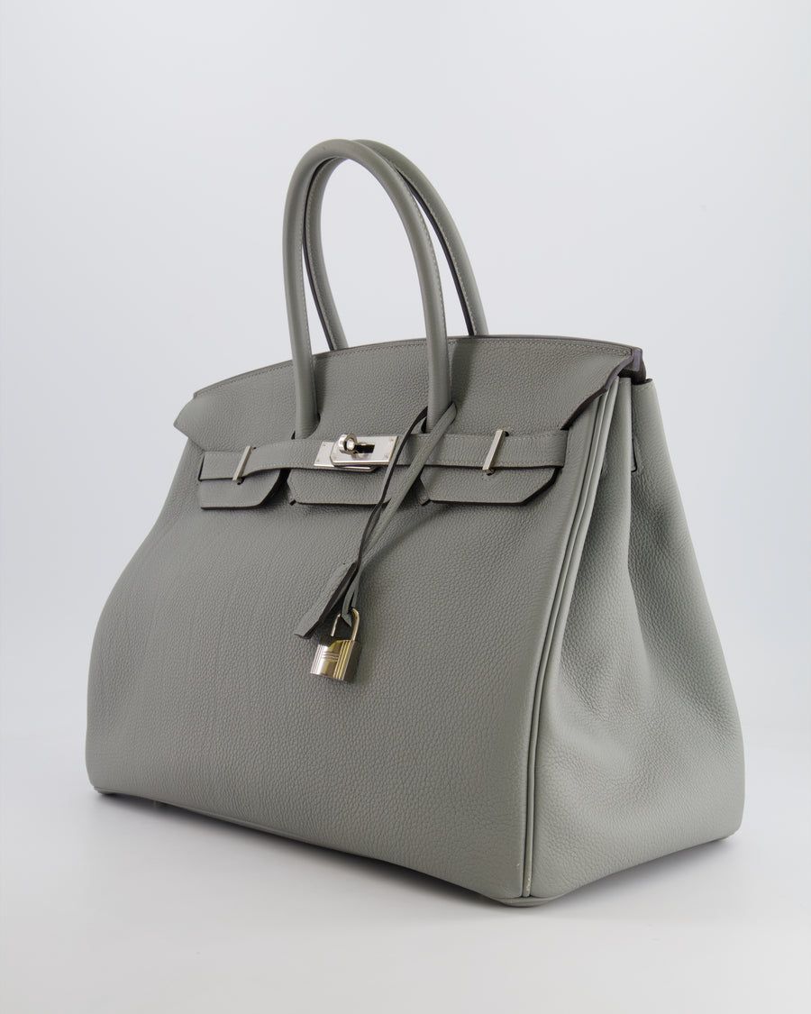 Hermès Birkin 35cm Retourne in Gris Mouette Togo Leather with Palladium Hardware