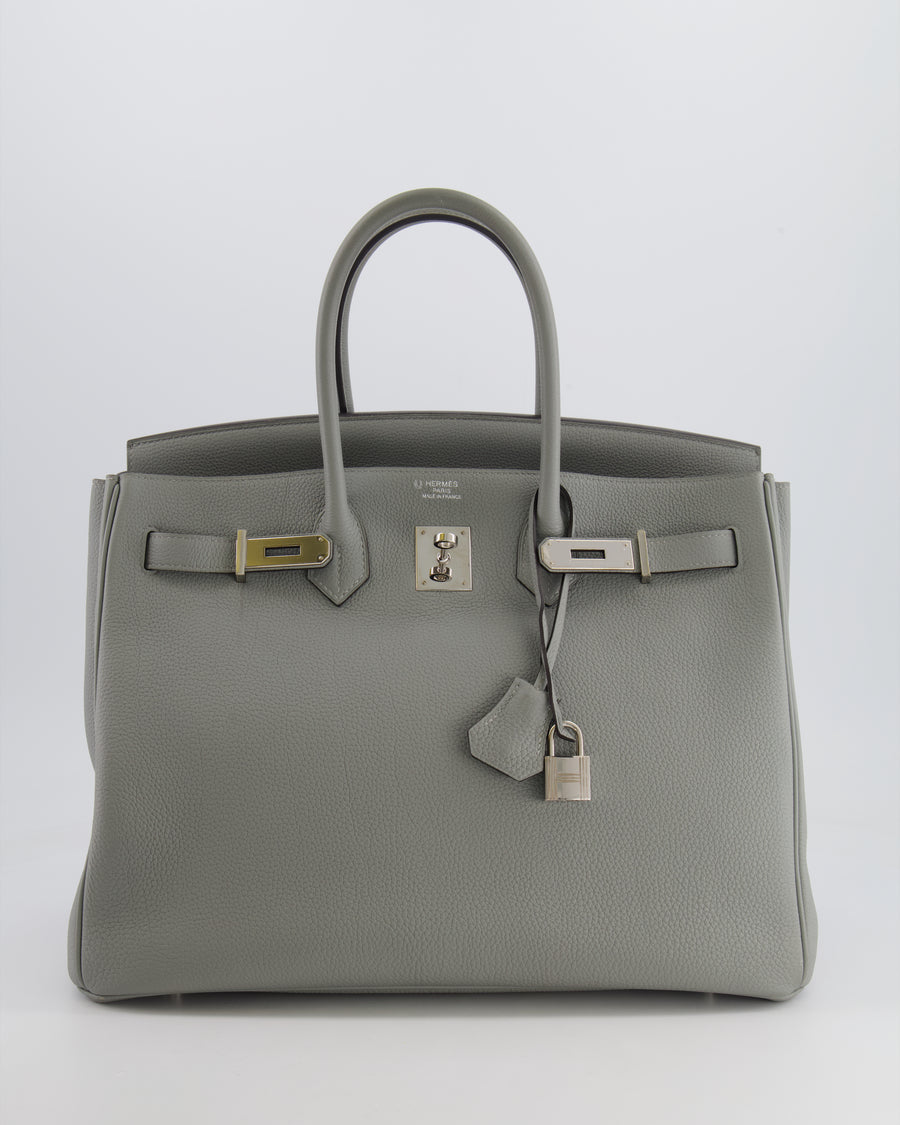 Hermès Birkin 35cm Retourne in Gris Mouette Togo Leather with Palladium Hardware