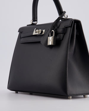 *SUPER FIRE PRICE* Hermès Kelly Sellier 25cm Bag in Black Sombrero Leather with Palladium Hardware