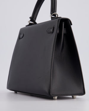 *SUPER FIRE PRICE* Hermès Kelly Sellier 25cm Bag in Black Sombrero Leather with Palladium Hardware