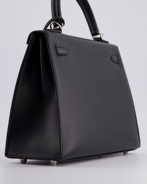 *SUPER FIRE PRICE* Hermès Kelly Sellier 25cm Bag in Black Sombrero Leather with Palladium Hardware