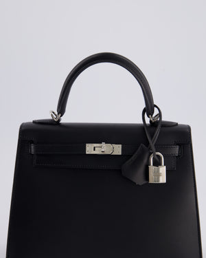 *SUPER FIRE PRICE* Hermès Kelly Sellier 25cm Bag in Black Sombrero Leather with Palladium Hardware