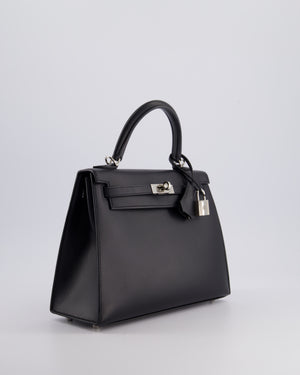 *SUPER FIRE PRICE* Hermès Kelly Sellier 25cm Bag in Black Sombrero Leather with Palladium Hardware