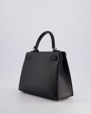 *SUPER FIRE PRICE* Hermès Kelly Sellier 25cm Bag in Black Sombrero Leather with Palladium Hardware