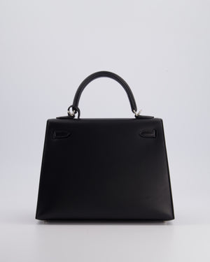 *SUPER FIRE PRICE* Hermès Kelly Sellier 25cm Bag in Black Sombrero Leather with Palladium Hardware