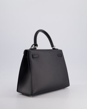 *SUPER FIRE PRICE* Hermès Kelly Sellier 25cm Bag in Black Sombrero Leather with Palladium Hardware