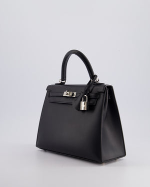 *SUPER FIRE PRICE* Hermès Kelly Sellier 25cm Bag in Black Sombrero Leather with Palladium Hardware