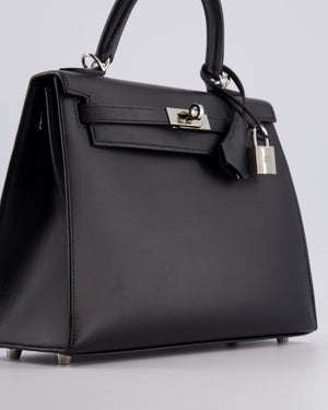 *SUPER FIRE PRICE* Hermès Kelly Sellier 25cm Bag in Black Sombrero Leather with Palladium Hardware