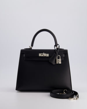 *SUPER FIRE PRICE* Hermès Kelly Sellier 25cm Bag in Black Sombrero Leather with Palladium Hardware