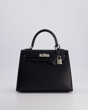 *SUPER FIRE PRICE* Hermès Kelly Sellier 25cm Bag in Black Sombrero Leather with Palladium Hardware