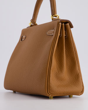 *SUPER FIRE PRICE* Hermès Kelly Bag 25cm Retourne in Gold Togo Leather with Gold Hardware