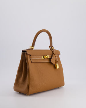 *SUPER FIRE PRICE* Hermès Kelly Bag 25cm Retourne in Gold Togo Leather with Gold Hardware