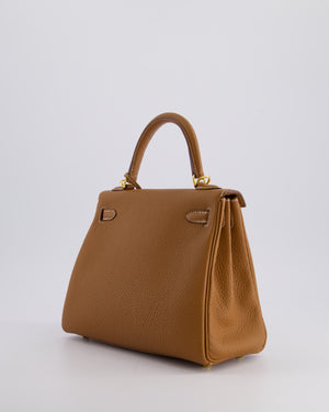 *SUPER FIRE PRICE* Hermès Kelly Bag 25cm Retourne in Gold Togo Leather with Gold Hardware