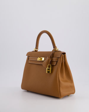 *SUPER FIRE PRICE* Hermès Kelly Bag 25cm Retourne in Gold Togo Leather with Gold Hardware