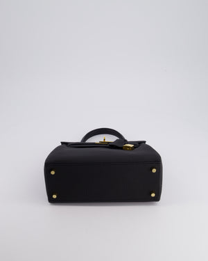 *FIRE PRICE* Hermès Kelly 25cm Retourne Bag in Noir Togo Leather with Gold Hardware