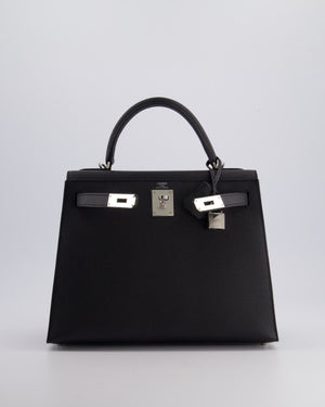 *FIRE PRICE* Hermès Kelly 28cm Sellier Bag in Noir Epsom Leather with Palladium Hardware