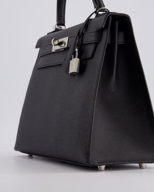 *FIRE PRICE* Hermès Kelly 28cm Sellier Bag in Noir Epsom Leather with Palladium Hardware