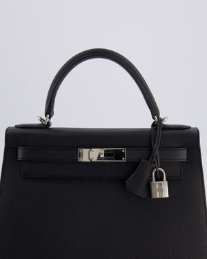 *FIRE PRICE* Hermès Kelly 28cm Sellier Bag in Noir Epsom Leather with Palladium Hardware