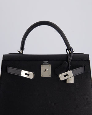 *FIRE PRICE* Hermès Kelly 28cm Sellier Bag in Noir Epsom Leather with Palladium Hardware