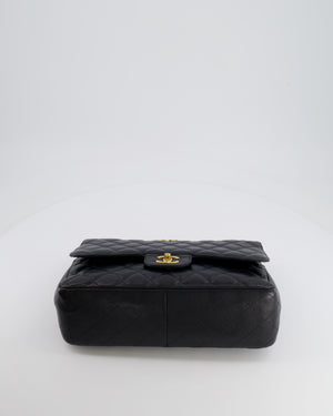 Chanel Black Jumbo Classic Double Flap Bag in Caviar Leather with Gold Hardware RRP £9,540