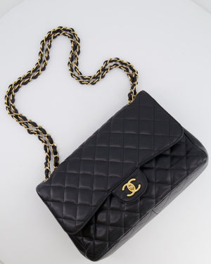 Chanel Black Jumbo Classic Double Flap Bag in Caviar Leather with Gold Hardware RRP £9,540