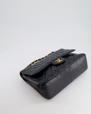 Chanel Black Jumbo Classic Double Flap Bag in Caviar Leather with Gold Hardware RRP £9,540