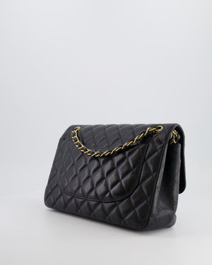 Chanel Black Jumbo Classic Double Flap Bag in Caviar Leather with Gold Hardware RRP £9,540