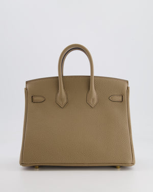 Hermès Birkin 25cm Retourne in Beige Marfa Togo Leather with Gold Hardware