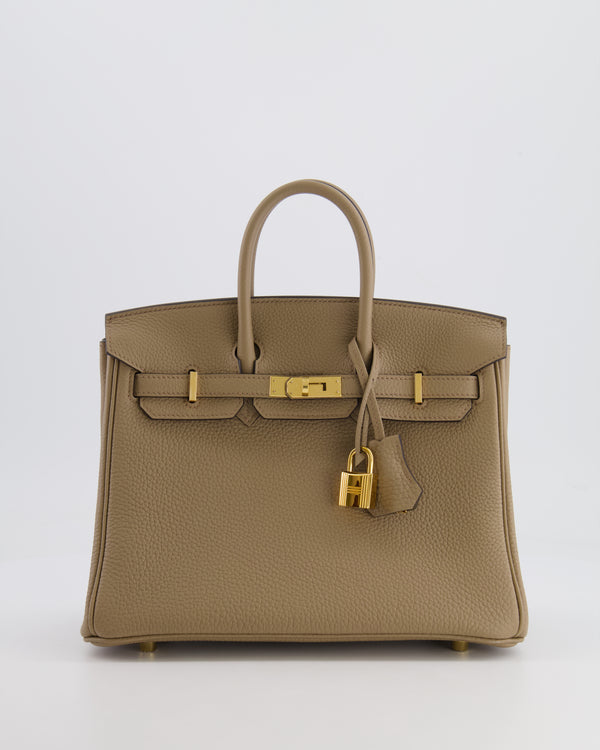 Hermès Birkin 25cm Retourne in Beige Marfa Togo Leather with Gold Hardware