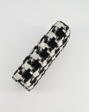 *HOT* Chanel Black & White Houndstooth Wallet on Chain Bag in Tweed with Champagne Gold Hardware