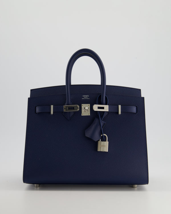 *RARE* Hermès Birkin 25cm Sellier in Bleu Navy Epsom Leather with Palladium Hardware