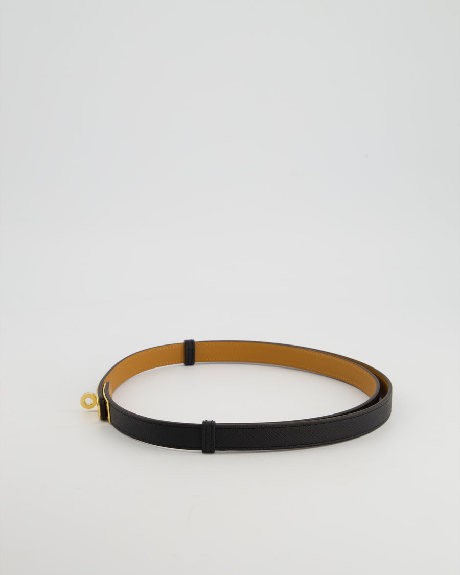 Hermès Kelly 18 Belt in Black Epsom Leather with Gold Hardware RRP £990